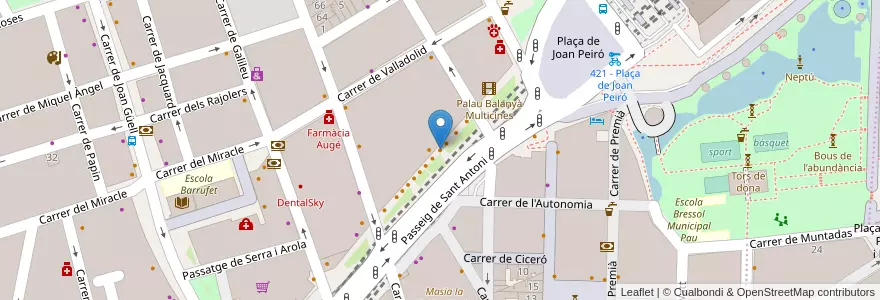 Mapa de ubicacion de Pub Gris en إسبانيا, كتالونيا, برشلونة, بارسلونس, Barcelona.