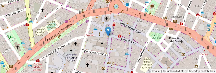 Mapa de ubicacion de Pub Monumental en 스페인, Castilla Y León, Salamanca, Campo De Salamanca, Salamanca.