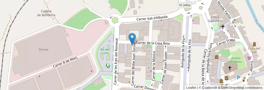 Mapa de ubicacion de Pub Noise en İspanya, Comunitat Valenciana, València / Valencia, La Vall D'Albaida, Albaida.