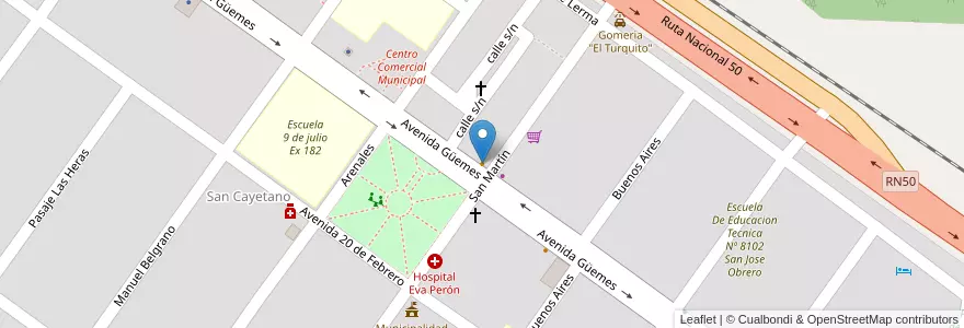 Mapa de ubicacion de Pub "Sajama" en Argentinië, Salta, Orán, Municipio De Hipólito Yrigoyen, Hipólito Yrigoyen.