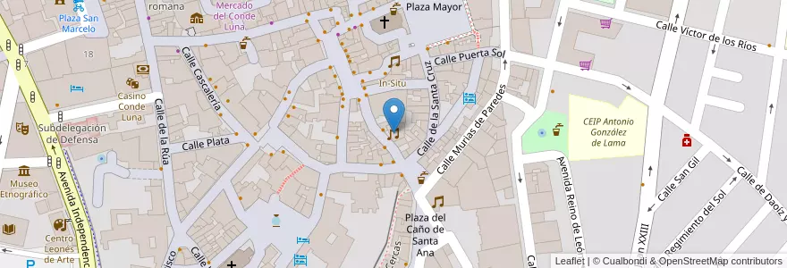 Mapa de ubicacion de Pub Signatura en Espanha, Castela E Leão, Leão, Tierra De León, León.