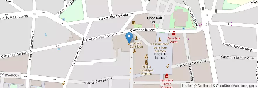 Mapa de ubicacion de Pub Xauxa en İspanya, Catalunya, Barcelona, Osona, Manlleu.