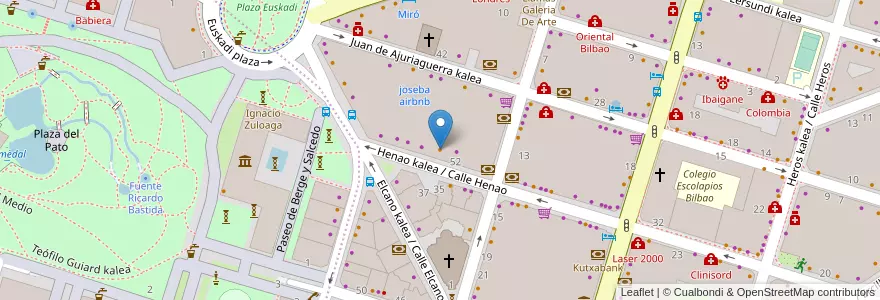 Mapa de ubicacion de Public Lounge en إسبانيا, إقليم الباسك, Bizkaia, Bilboaldea, بلباو.
