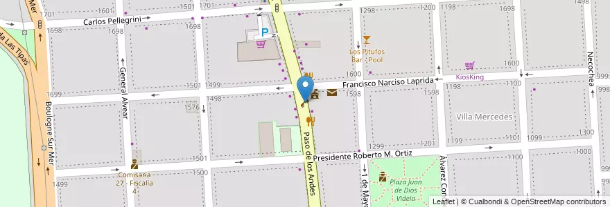 Mapa de ubicacion de Público en الأرجنتين, تشيلي, Mendoza, Godoy Cruz, Departamento Godoy Cruz, Distrito Ciudad De Godoy Cruz.