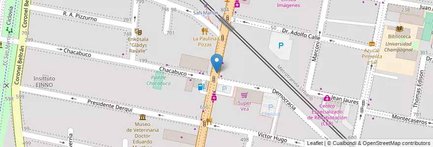 Mapa de ubicacion de Publico en アルゼンチン, チリ, メンドーサ州, Godoy Cruz, Departamento Godoy Cruz, Distrito Ciudad De Godoy Cruz.