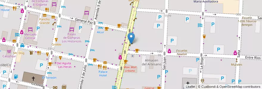 Mapa de ubicacion de Público en アルゼンチン, チリ, メンドーサ州, Departamento Capital, Ciudad De Mendoza, Sección 3ª Parque O'Higgins.