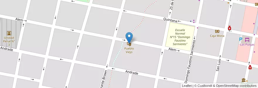 Mapa de ubicacion de Pueblo Viejo en Argentina, Provincia Di Entre Ríos, Departamento Concordia, Distrito Suburbios, Concordia, Concordia.