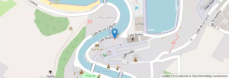 Mapa de ubicacion de Puente del Beso en Espanha, Astúrias, Astúrias, Valdés.