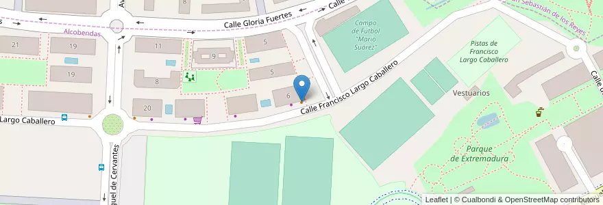 Mapa de ubicacion de Puerta 6 en إسبانيا, منطقة مدريد, منطقة مدريد, Área Metropolitana De Madrid Y Corredor Del Henares, ألكوبينداس.