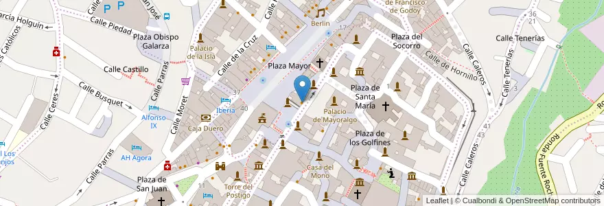 Mapa de ubicacion de Puerta de la Estrella en اسپانیا, Extremadura, کاسرس, کاسرس, کاسرس.