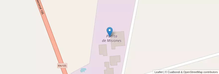 Mapa de ubicacion de Puerta de Misiones en Argentine, Misiones, Departamento Apóstoles, Municipio De San José.