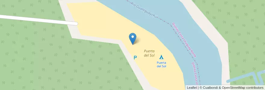 Mapa de ubicacion de Puerta del Sol en Argentine, Province D'Entre Ríos, Departamento Gualeguaychú.