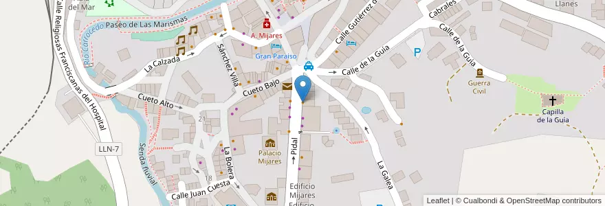 Mapa de ubicacion de Puerta del Sol en Spain, Asturias, Asturias, Llanes.