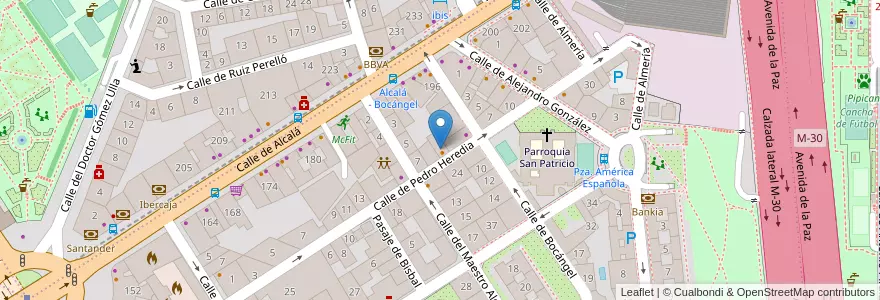 Mapa de ubicacion de Puerta Grande en スペイン, マドリード州, Comunidad De Madrid, Área Metropolitana De Madrid Y Corredor Del Henares, Madrid.