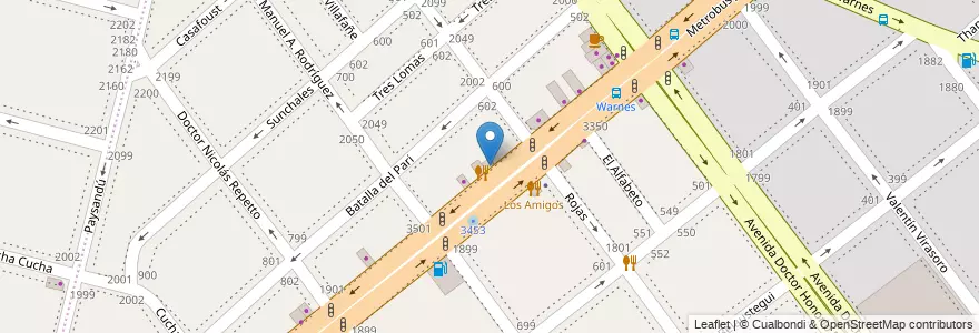 Mapa de ubicacion de Puerte Lopez, Villa Crespo en آرژانتین, Ciudad Autónoma De Buenos Aires, Buenos Aires.