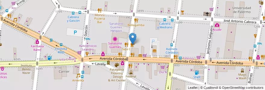 Mapa de ubicacion de Puerto Café, Palermo en الأرجنتين, Ciudad Autónoma De Buenos Aires, Buenos Aires.