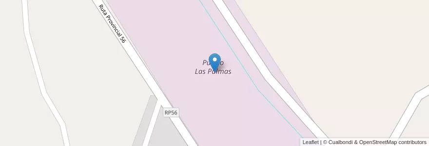 Mapa de ubicacion de Puerto Las Palmas en Arjantin, Chaco, Departamento Bermejo, Municipio De Las Palmas.
