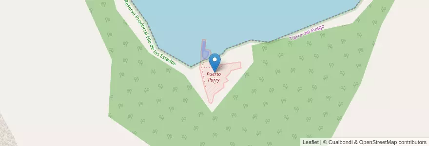 Mapa de ubicacion de Puerto Parry en Argentine, Departamento Ushuaia, Province De Terre De Feu.