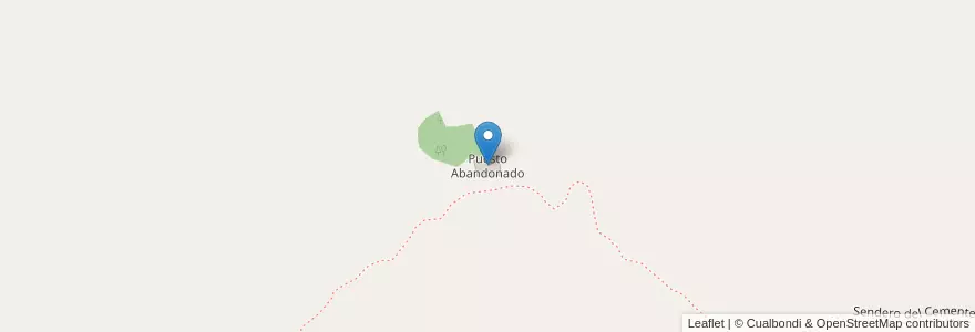 Mapa de ubicacion de Puesto Abandonado en Argentina, Córdova, Departamento Calamuchita, Pedanía Los Reartes.