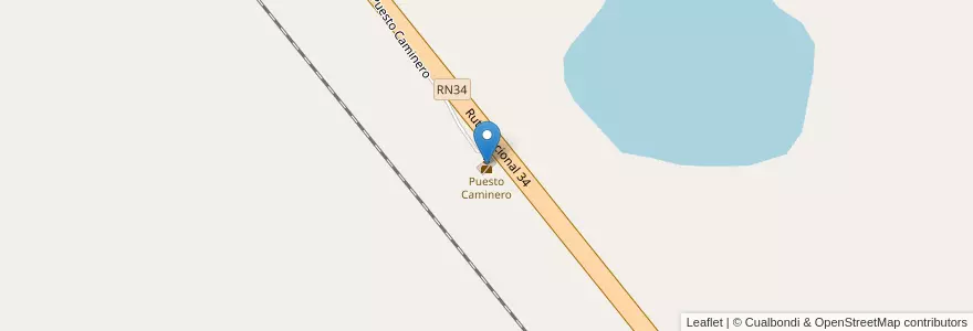 Mapa de ubicacion de Puesto Caminero en الأرجنتين, Santiago Del Estero, Departamento Rivadavia.