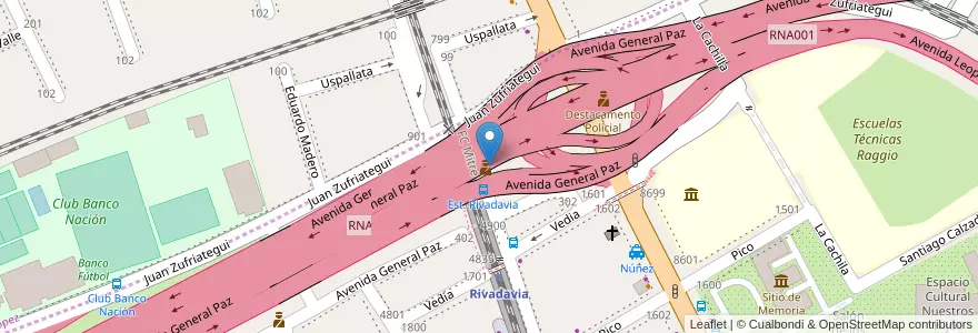 Mapa de ubicacion de Puesto de Control, Nuñez en آرژانتین, Ciudad Autónoma De Buenos Aires, Buenos Aires, Comuna 13, Vicente López.