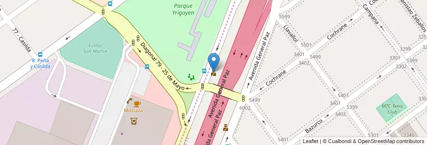 Mapa de ubicacion de Puesto de control policial en الأرجنتين, بوينس آيرس.