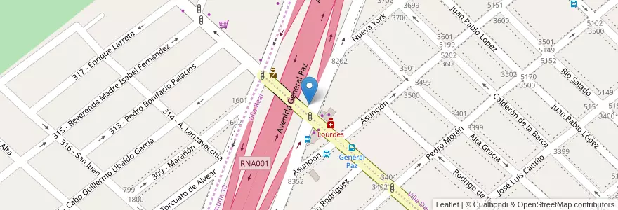 Mapa de ubicacion de Puesto de control, Villa Devoto en Arjantin, Buenos Aires, Comuna 10, Partido De Tres De Febrero.