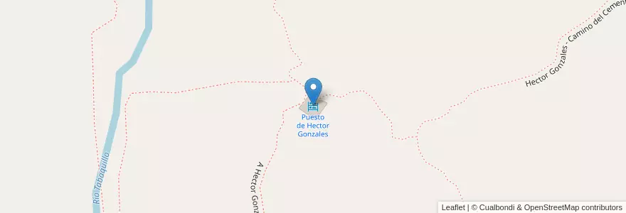 Mapa de ubicacion de Puesto de Hector Gonzales en Argentina, Córdoba, Departamento Calamuchita, Pedanía Los Reartes.