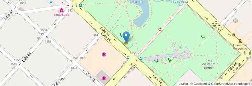 Mapa de ubicacion de Puesto de panchos de Parque Saavedra, Casco Urbano en Argentine, Province De Buenos Aires, Partido De La Plata, La Plata.