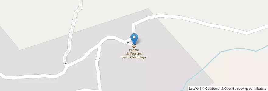 Mapa de ubicacion de Puesto de Registro Cerro Champaqui en 阿根廷, Córdoba, Departamento San Javier, Pedanía San Javier, Comuna De La Población.