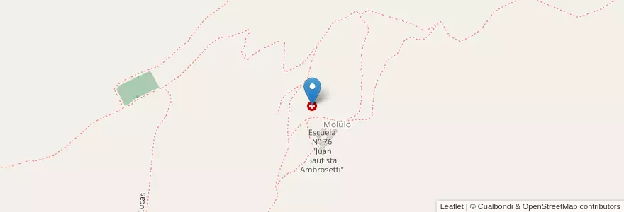 Mapa de ubicacion de puesto de salud en Argentina, Jujuy, Departamento Tilcara, Municipio De Tilcara.