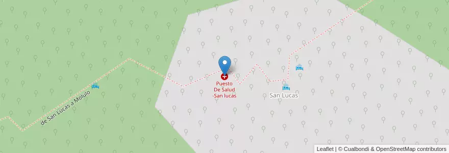 Mapa de ubicacion de Puesto De Salud -San lucas en آرژانتین, Jujuy, Departamento Valle Grande, Municipio De Pampichuela.
