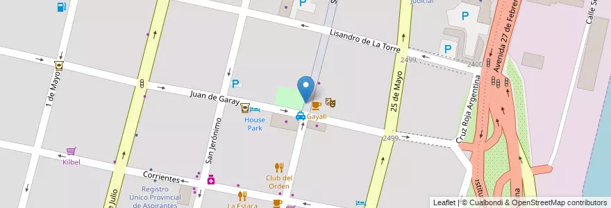 Mapa de ubicacion de Puesto de Turismo en Arjantin, Santa Fe, Departamento La Capital, Santa Fe Capital, Santa Fe.