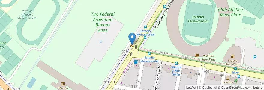 Mapa de ubicacion de Puesto de vigilancia en الأرجنتين, Ciudad Autónoma De Buenos Aires, Buenos Aires, Comuna 13.