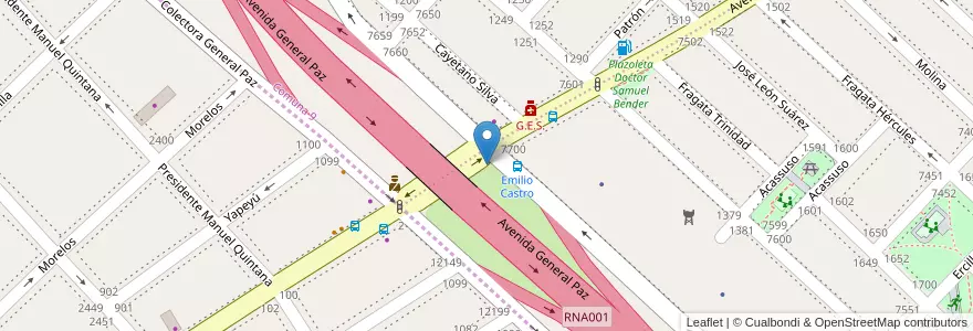 Mapa de ubicacion de Puesto de vigilancia, Mataderos en Argentine, Ciudad Autónoma De Buenos Aires, Buenos Aires.
