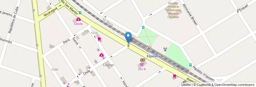 Mapa de ubicacion de Puesto de Vigilancia Móvil en Arjantin, Buenos Aires, Partido De Quilmes, Ezpeleta.