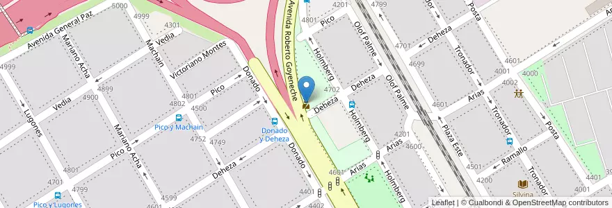 Mapa de ubicacion de Puesto de Vigilancia, Saavedra en Argentinië, Ciudad Autónoma De Buenos Aires, Comuna 12, Partido De Vicente López, Buenos Aires, Vicente López.