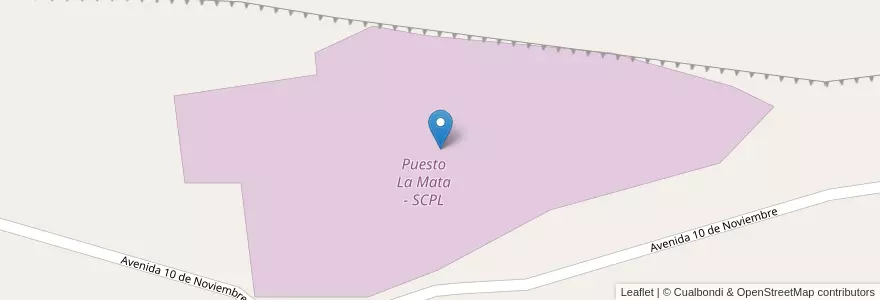 Mapa de ubicacion de Puesto La Mata - SCPL en 阿根廷, 智利, Chubut, Departamento Escalante, Comodoro Rivadavia.
