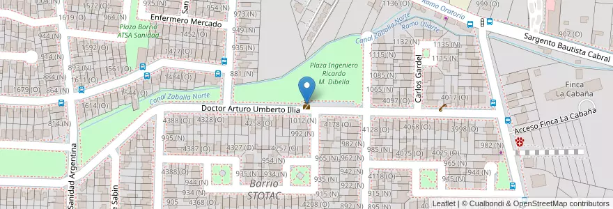 Mapa de ubicacion de Puesto Policial Móvil Barrio STOTAC en 阿根廷, San Juan, 智利, Rivadavia.