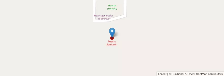 Mapa de ubicacion de Puesto Sanitario en Arjantin, Chubut, Departamento Telsen.