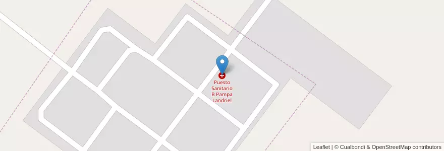 Mapa de ubicacion de Puesto Sanitario B Pampa Landriel en الأرجنتين, Chaco, Departamento Doce De Octubre, Municipio De General Pinedo, Pampa Landriel.