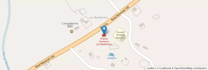 Mapa de ubicacion de Puesto Sanitario Los Baldecitos en 阿根廷, San Juan, Valle Fértil.