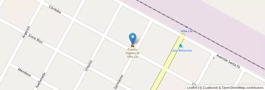 Mapa de ubicacion de Puesto Vigilancia Villa Lia en アルゼンチン, ブエノスアイレス州, Partido De San Antonio De Areco.