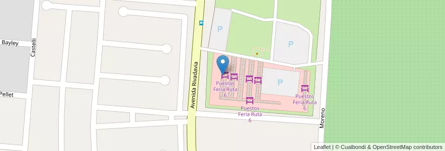 Mapa de ubicacion de Puestos Feria Ruta 6 en アルゼンチン, ブエノスアイレス州, Partido De Campana.