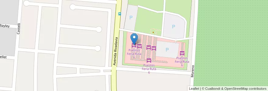 Mapa de ubicacion de Puestos Feria Ruta 6 en Argentinien, Provinz Buenos Aires, Partido De Campana.
