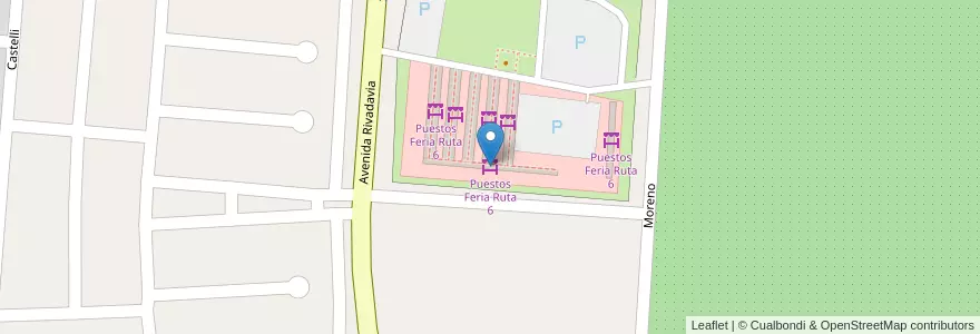 Mapa de ubicacion de Puestos Feria Ruta 6 en الأرجنتين, بوينس آيرس, Partido De Campana.