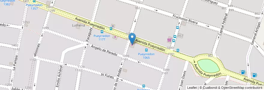 Mapa de ubicacion de Pugliese en الأرجنتين, Córdoba, Departamento Capital, Pedanía Capital, Córdoba, Municipio De Córdoba.