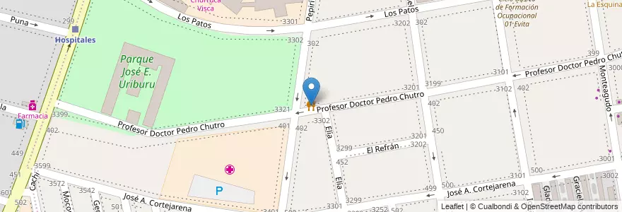 Mapa de ubicacion de Pulperia El Cotorro, Parque Patricios en آرژانتین, Ciudad Autónoma De Buenos Aires, Comuna 4, Buenos Aires.