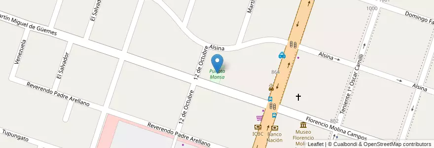 Mapa de ubicacion de Punata Mansa en Argentinië, Buenos Aires, Partido De Moreno, Moreno.