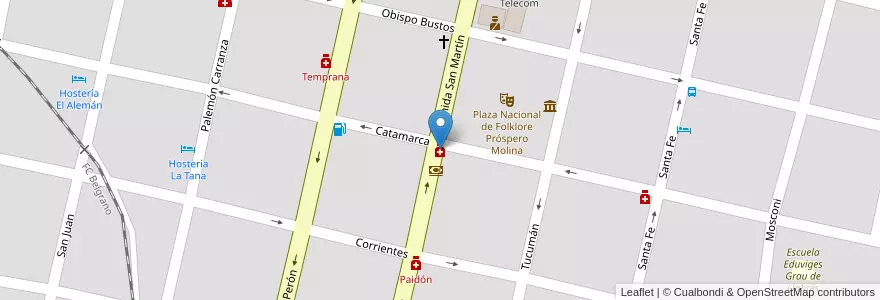 Mapa de ubicacion de Punilla en Arjantin, Córdoba, Departamento Punilla, Pedanía Rosario, Municipio De Cosquín, Cosquín.